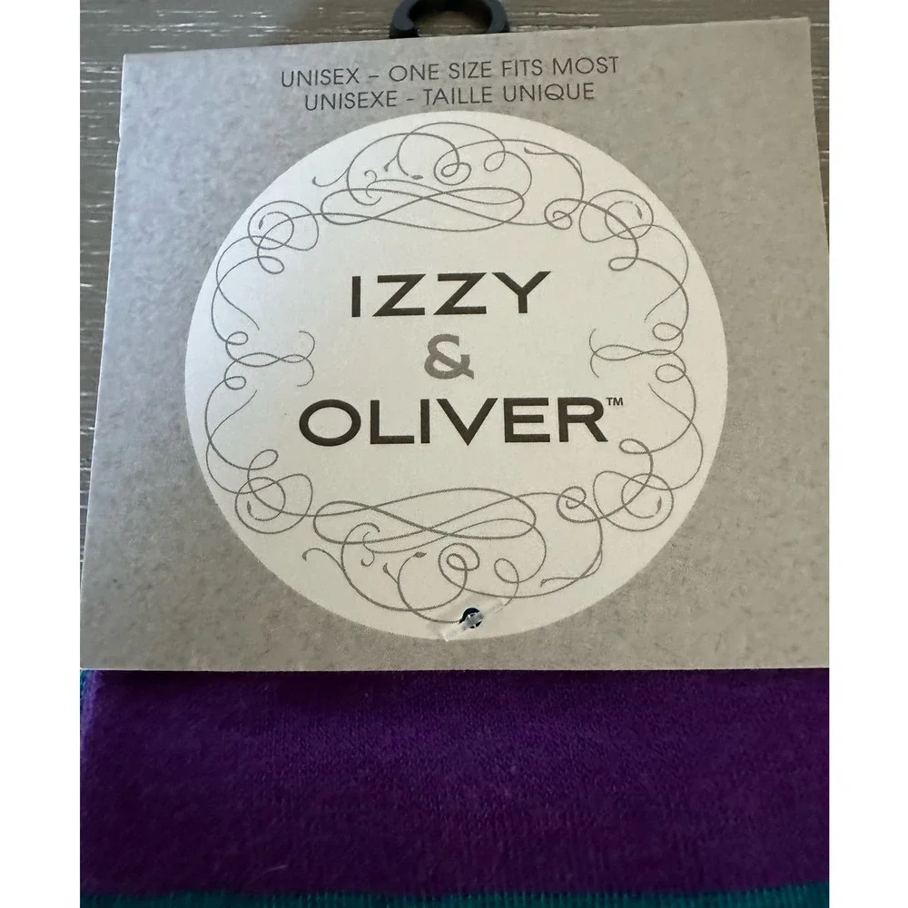 NWT Izzy & Oliver Bold Stripe Purple and Teal Socks OSFM